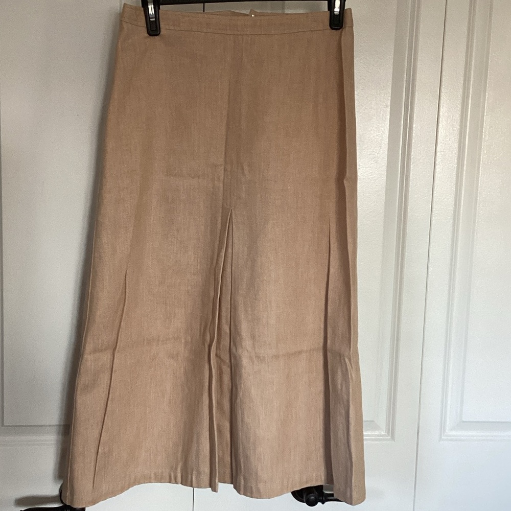 Evan Picone Neutral Beige Maxi Skirt